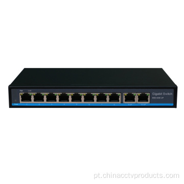 8 Porta 10/100 / 1000Mbps PoE Network Switch com uplinks